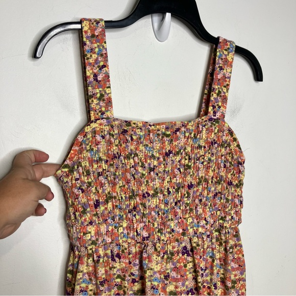 Scotch & Soda Strappy maxi dress smocked ditsy multicolor floral women’s‎ size M - Picture 4 of 12